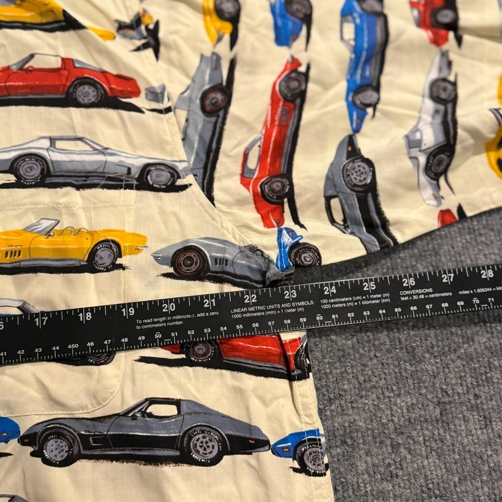 Vtg Reyn Spooner Corvette Hawaiian Shirt Rayon All Over Print Mens Large - Picture 4 of 6
